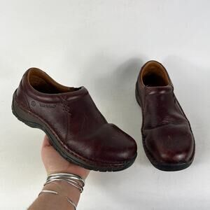 Red Wing Loafer Clog Women's 7.5 Brown Leather Steel Toe Safety Slip-On Shoes